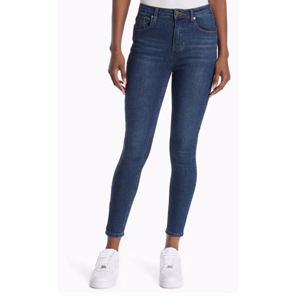 Abound High Rise Skinny Crop Jeans Size 33 Medium Wash Stretch Denim Ankle Jean
